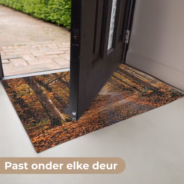Bospad - Herfstbos - Bladeren - Oranje - Nostalgisch Deurmat klein -USP_NL