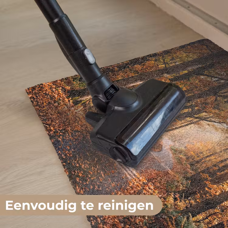 Bospad - Herfstbos - Bladeren - Oranje - Nostalgisch Deurmat klein -reinigen_NL