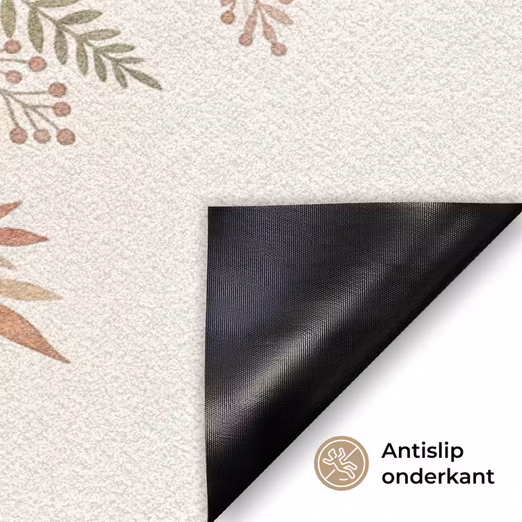 Botanisch - Aquarel - Kleurrijk Deurmat klein -antislip_NL