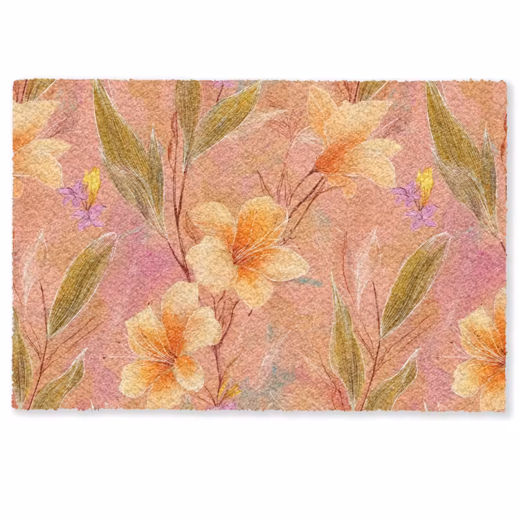 Botanisch - Bloemen - Kleurrijk Deurmat klein 898 -zkaufland3d