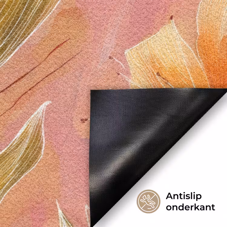 Botanisch - Bloemen - Kleurrijk Deurmat klein 898 -antislip_NL