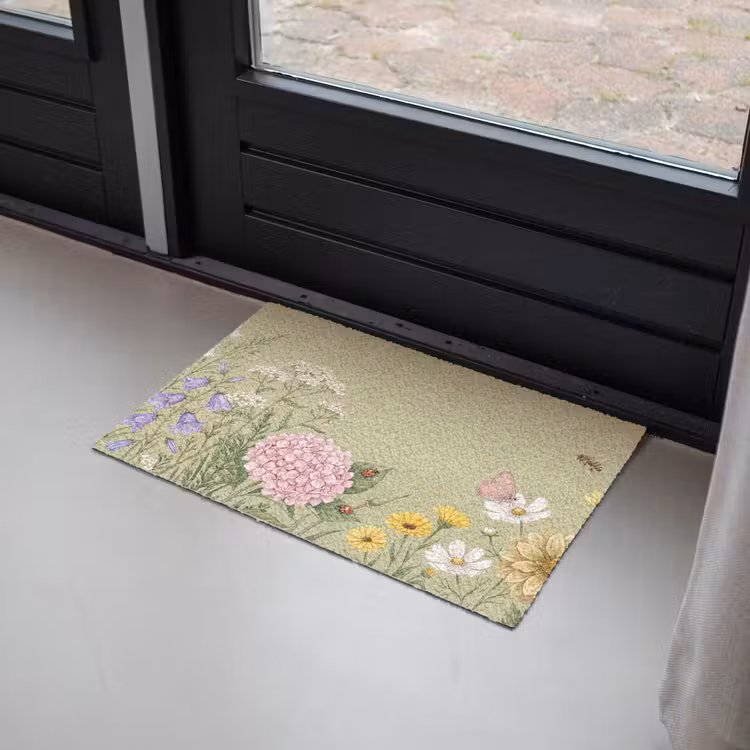 Botanisch - Bloemen - Kleurrijk Deurmat klein -sfeer2