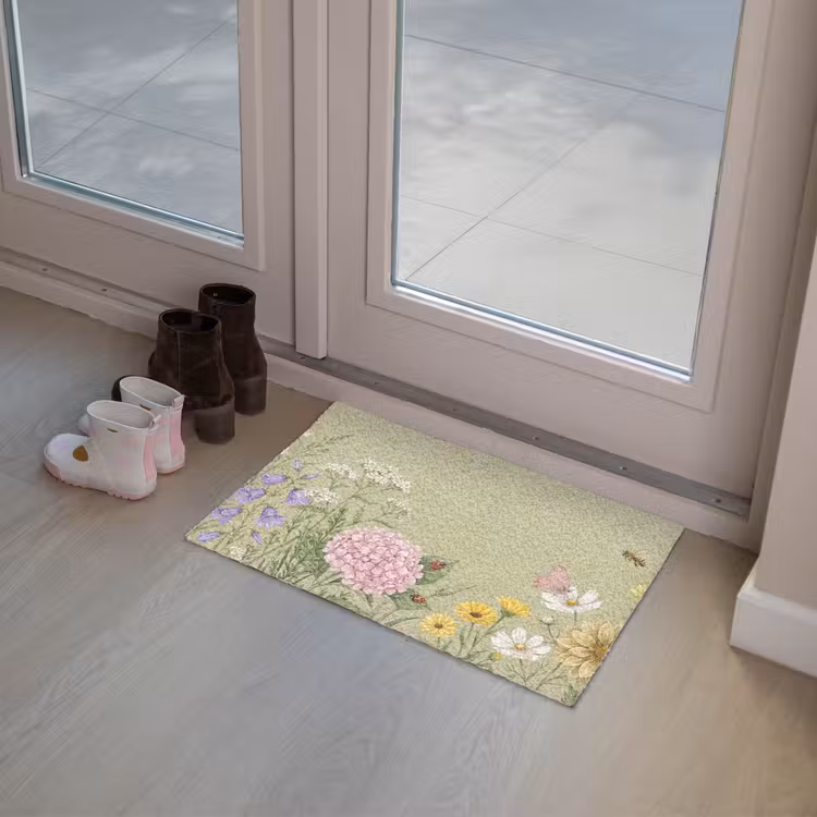 Botanisch - Bloemen - Kleurrijk Deurmat klein -sfeer3