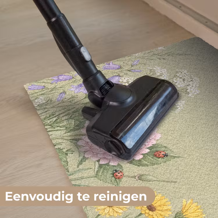 Botanisch - Bloemen - Kleurrijk Deurmat klein -reinigen_NL