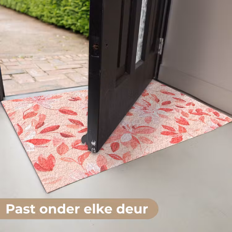 Botanisch - Bloemen - Rood Deurmat klein 898 -USP_NL