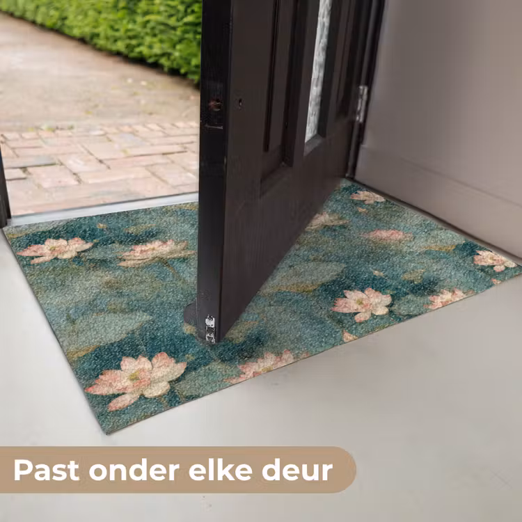 Botanisch - Bloemen - Roze Deurmat klein 898 -USP_NL