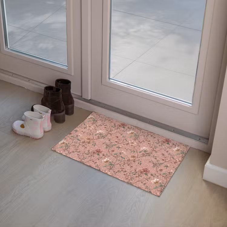 Botanisch - Bloemen - Roze Deurmat klein 898 -sfeer3