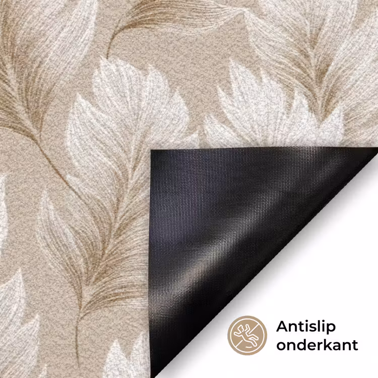 Botanisch - Patroon - Beige Deurmat klein 898 -antislip_NL