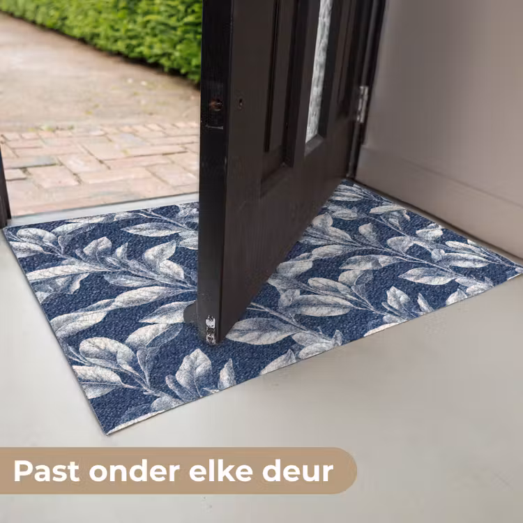 Botanisch - Patroon - Blauw Deurmat klein 898 -USP_NL