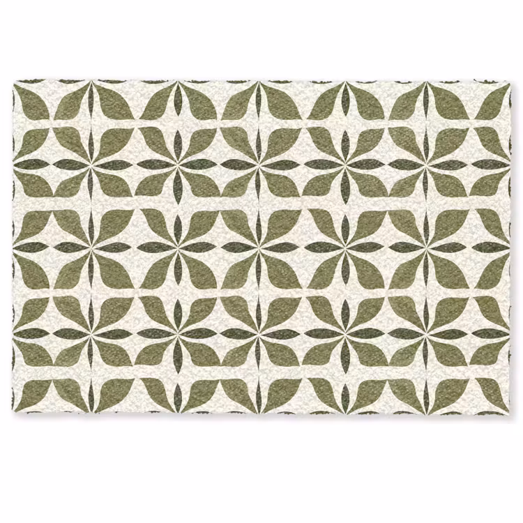Botanisch - Retro - Groen Deurmat klein 898 -zkaufland3d