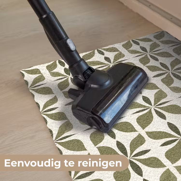 Botanisch - Retro - Groen Deurmat klein 898 -reinigen_NL