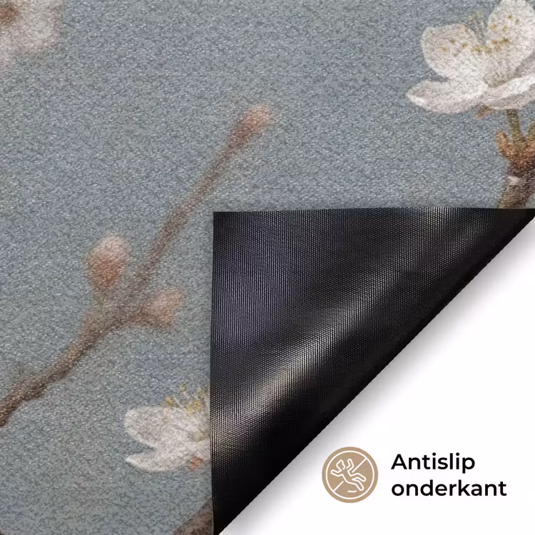Botanisch - Stilleven - Blauw Deurmat klein -antislip_NL