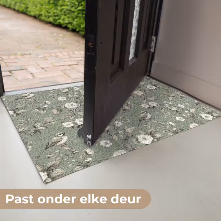 Botanisch - Vogels - Groen Deurmat klein 898 -USP_NL
