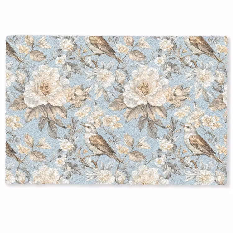 Botanisch - Zangvogel - Blauw Deurmat klein 898 -zkaufland3d