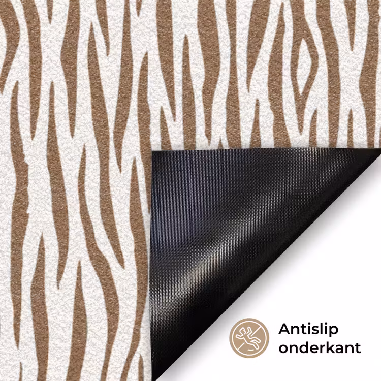 Bruin - Patroon - Zebra Deurmat klein 898 -antislip_NL