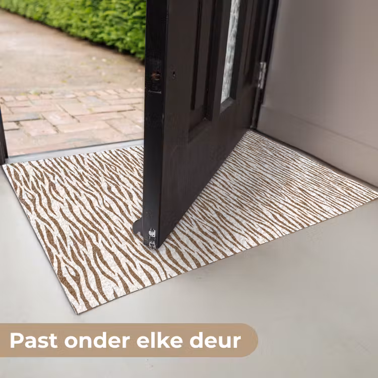 Bruin - Patroon - Zebra Deurmat klein 898 -USP_NL