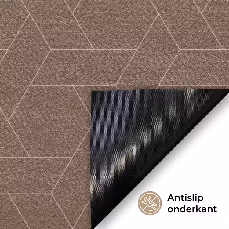 Bruin - Roze - Patroon Deurmat klein 898 -antislip_NL