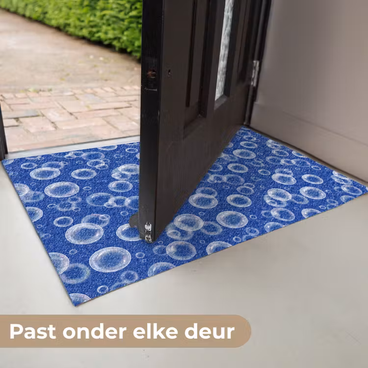 Bubbels - Patroon - Blauw Deurmat klein -USP_NL