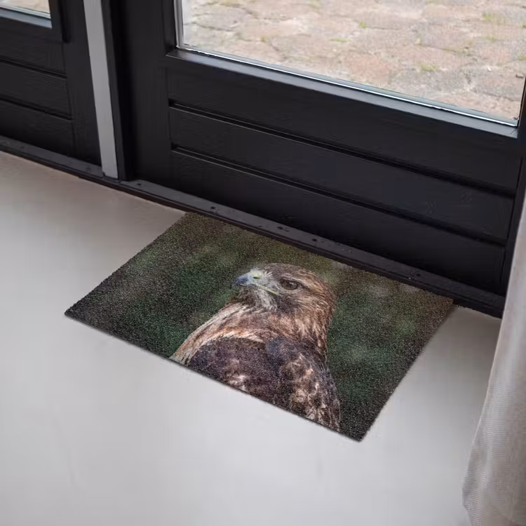 Buizerd - Roofvogel - Natuur - Bruin Deurmat klein -sfeer2