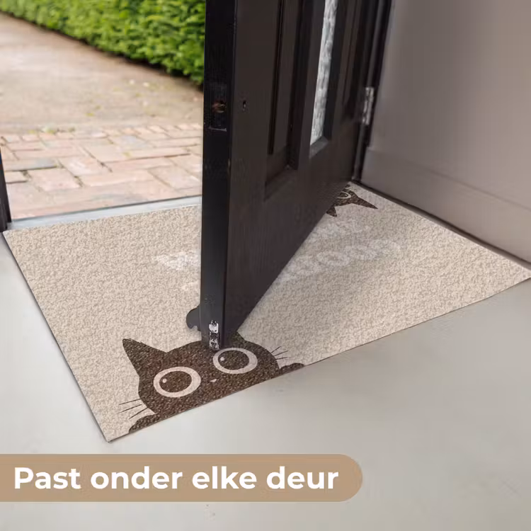 Cat - Beige - Welcome - Goodbye Deurmat klein -USP_NL