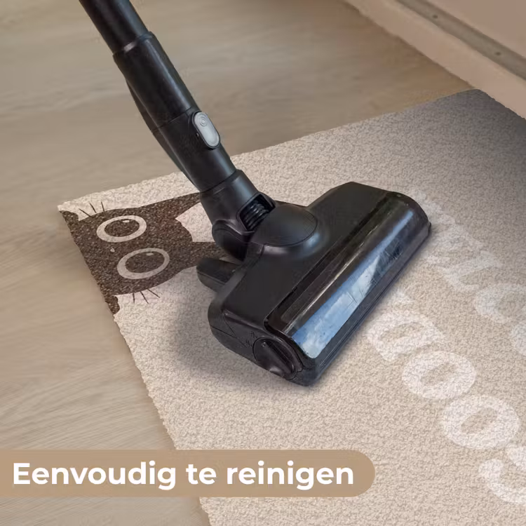 Cat - Beige - Welcome - Goodbye Deurmat klein -reinigen_NL