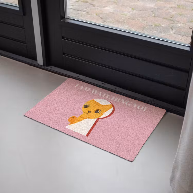 Cat - Quote - Pink Deurmat klein -sfeer2