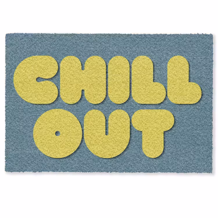 Chill out - Geel - Blauw Deurmat klein -zkaufland3d