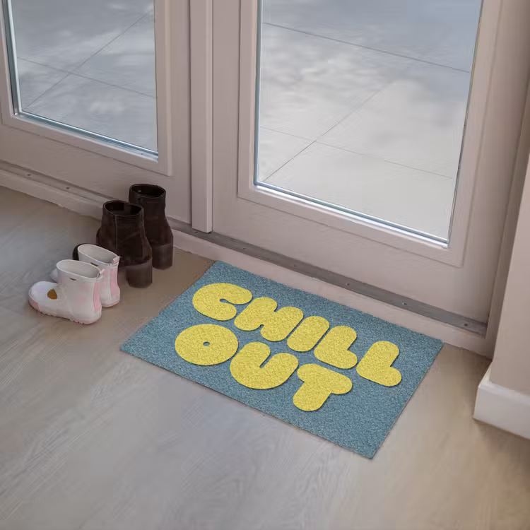 Chill out - Geel - Blauw Deurmat klein -sfeer3