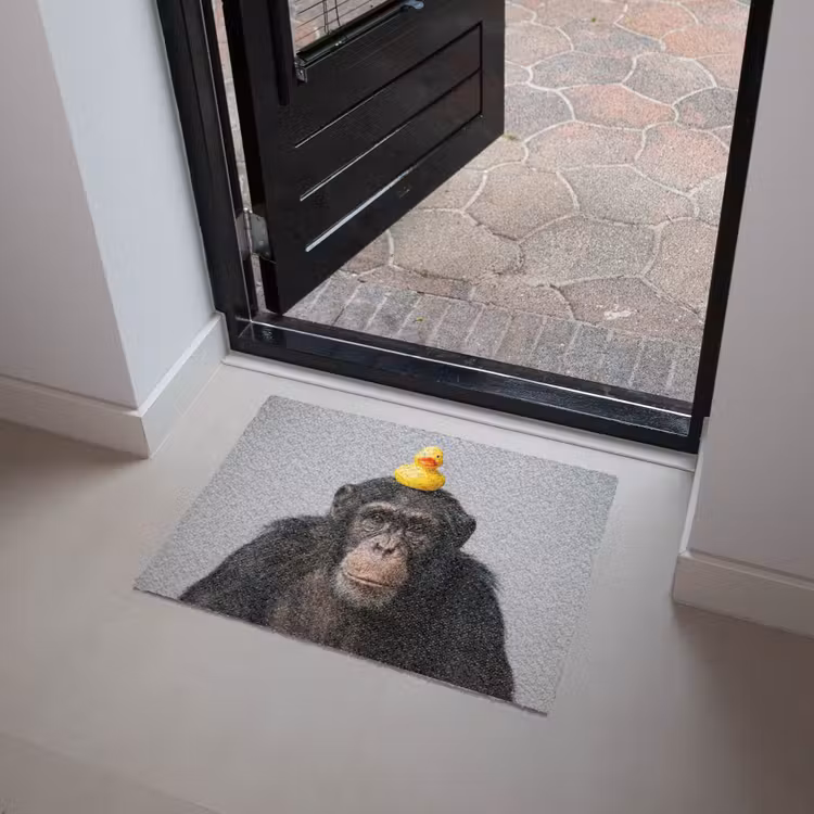 Chimpansee - Badeend - Grijs Deurmat klein -sfeer5