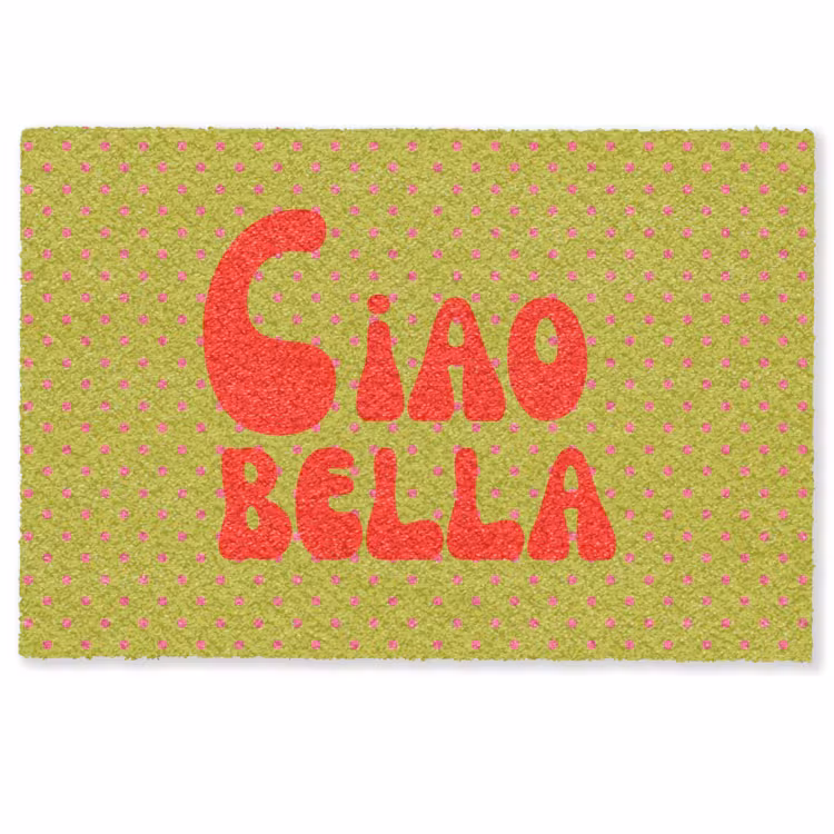Ciao bella - Rood - Groen - Stippen Deurmat klein -zkaufland3d