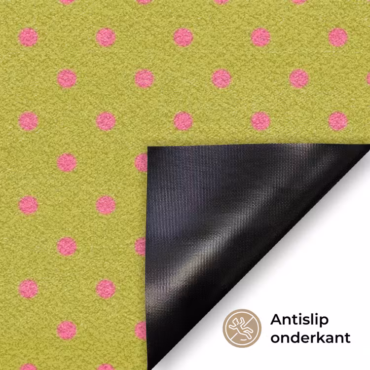 Ciao bella - Rood - Groen - Stippen Deurmat klein -antislip_NL
