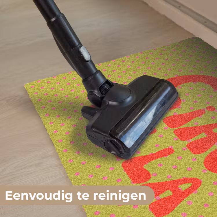 Ciao bella - Rood - Groen - Stippen Deurmat klein -reinigen_NL