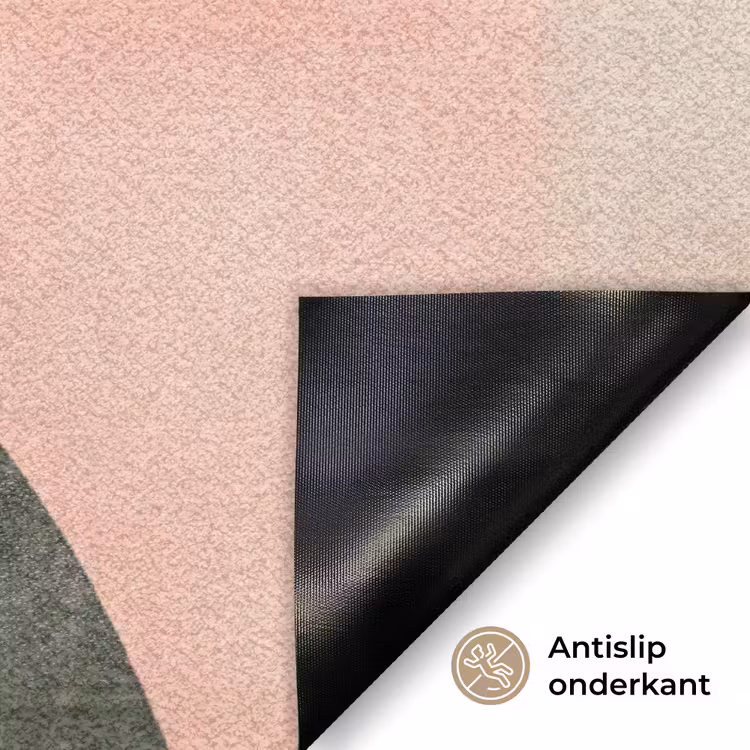 Cirkel - Abstract - Roze Deurmat klein -antislip_NL