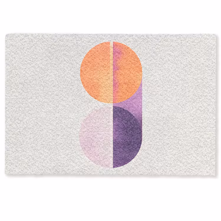 Cirkels - Abstract - Paars Deurmat klein -zkaufland3d