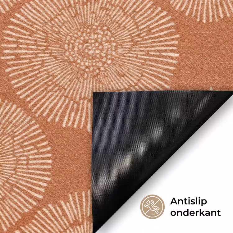 Cirkels - Grafisch - Patroon - Terracotta Deurmat klein 898 -antislip_NL