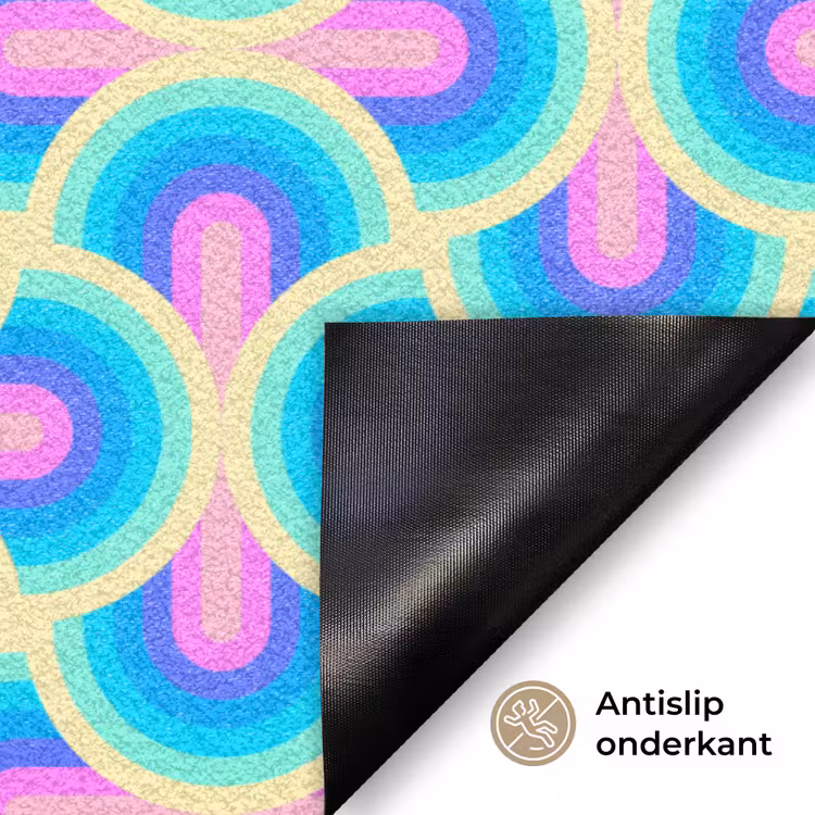 Cirkels - Neon - Bogen Deurmat klein 898 -antislip_NL
