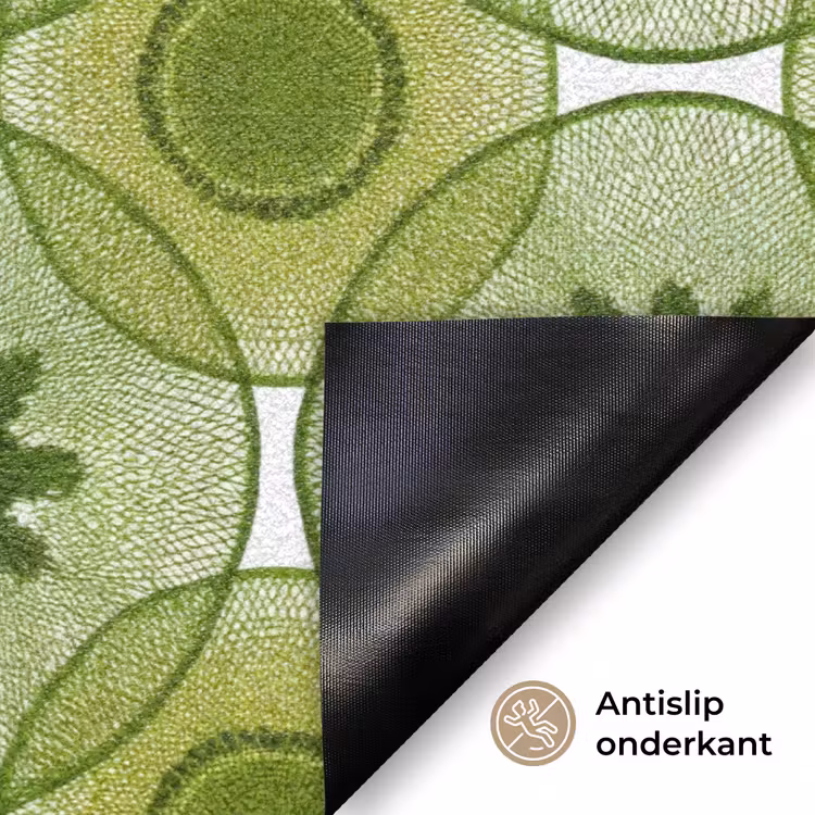 Cirkels - Patroon - Groen Deurmat klein 898 -antislip_NL