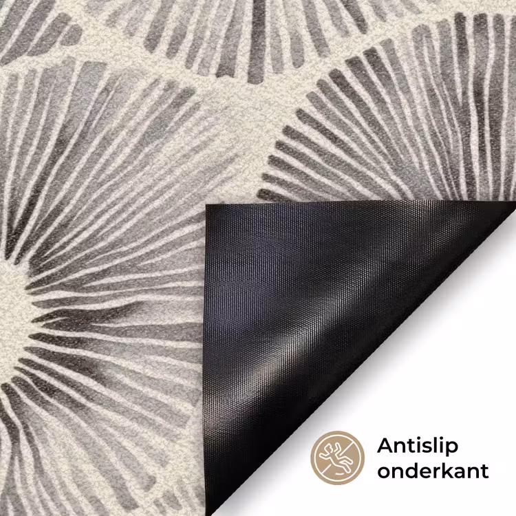 Cirkels - Patroon - Zwart Deurmat klein 898 -antislip_NL