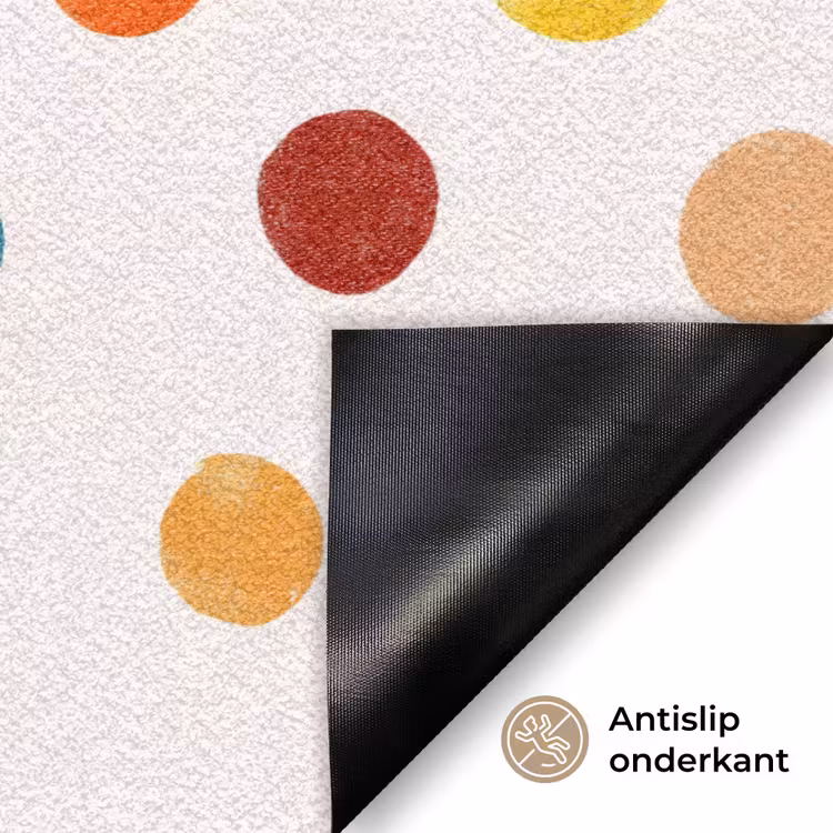 Cirkels - Speels - Kleurrijk Deurmat klein 898 -antislip_NL
