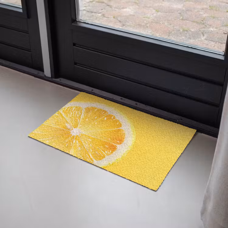 Citroen - Geel - Zonnig Deurmat klein -sfeer2