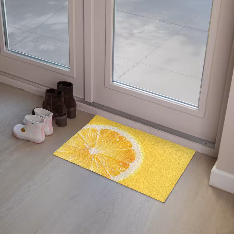 Citroen - Geel - Zonnig Deurmat klein -sfeer3