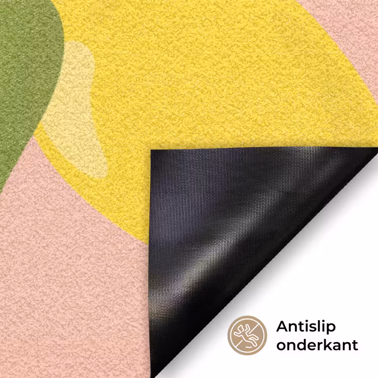 Citroenen - Geel - Roze - Patroon - Vruchten Deurmat klein -antislip_NL