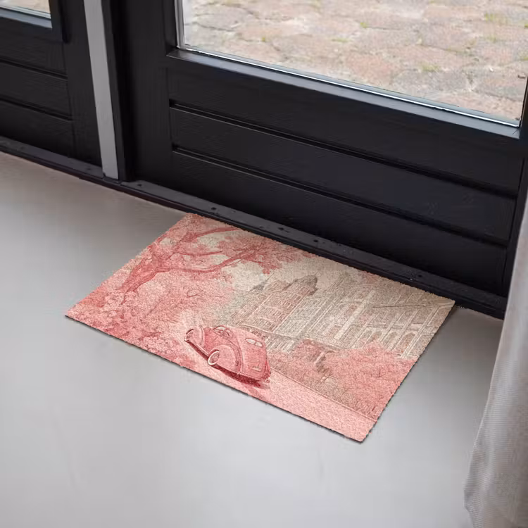 City - Car - Pink Deurmat klein -sfeer2