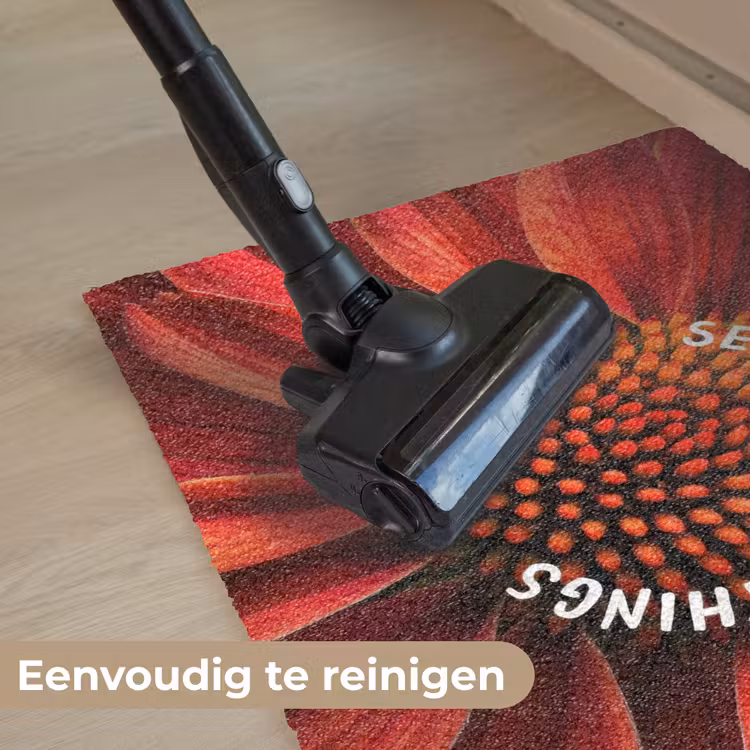 Close up - Bloem - Quote - Rood Deurmat klein -reinigen_NL