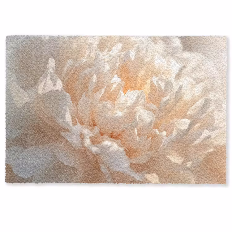 Close up - Pioenroos - Lichtroze Deurmat klein -zkaufland3d