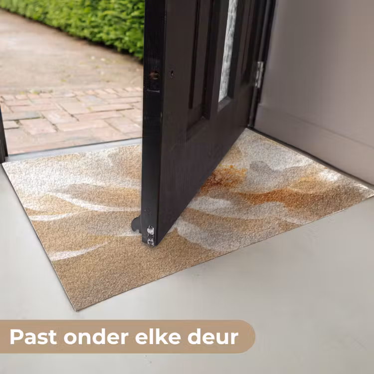 Close up - Pioenroos - Wit Deurmat klein -USP_NL