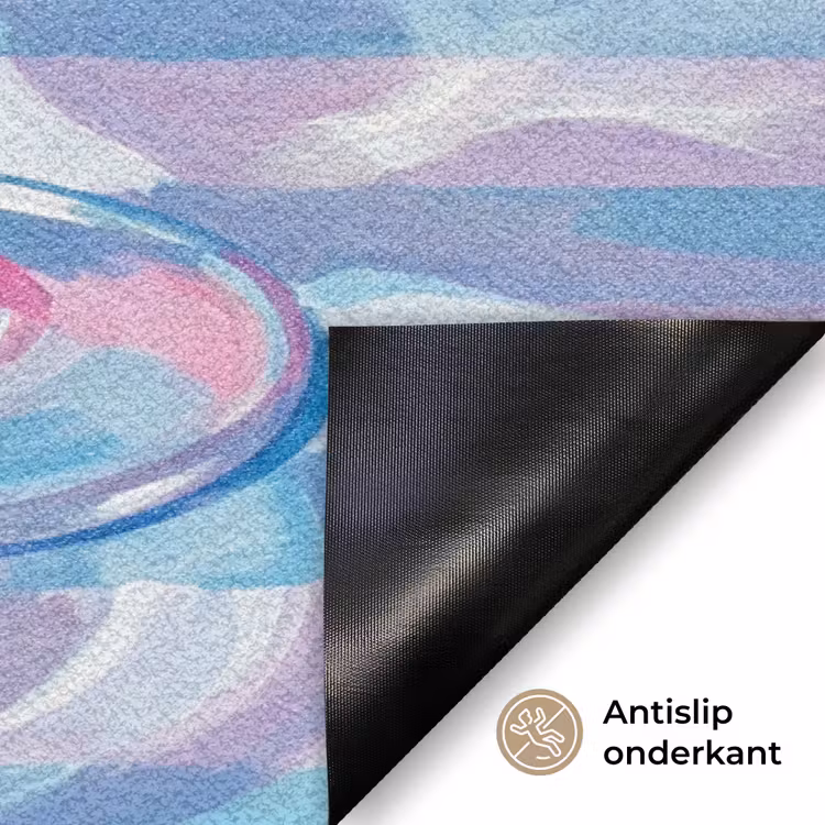 Cocktail - Olijven - Kunst - Modern - Roze Deurmat klein -antislip_NL