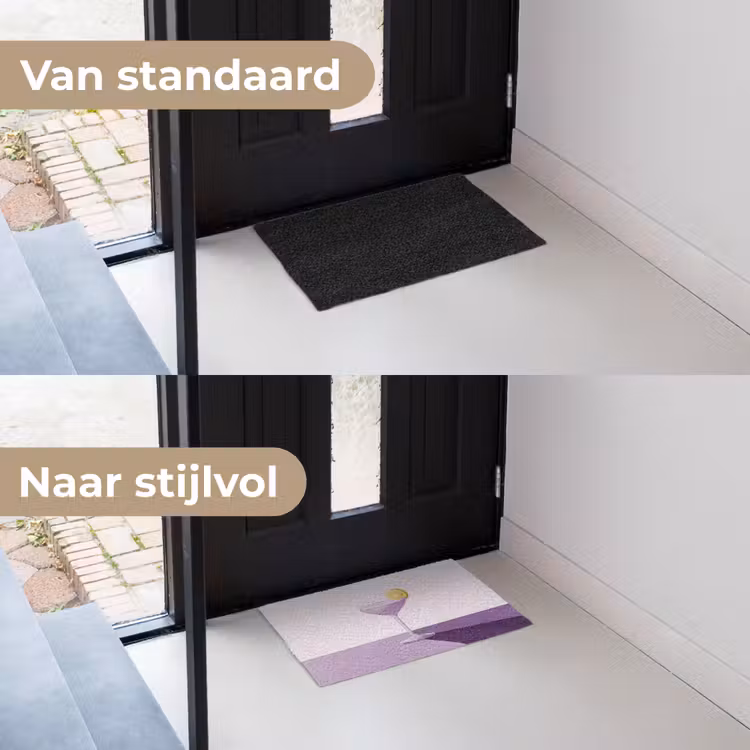 Cocktail - Paars - Minimalistisch - Citroen Deurmat klein -voor-na_NL