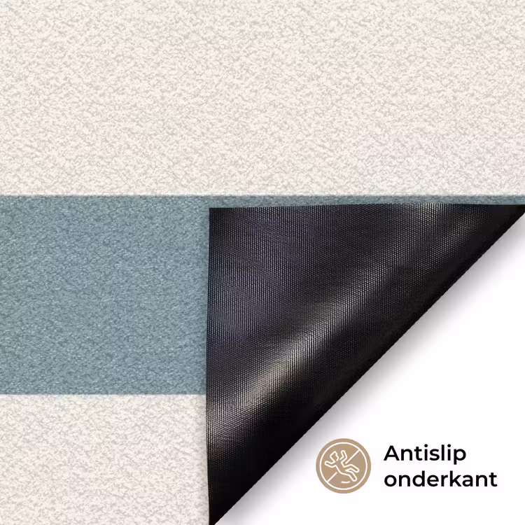 Cocktails - Strepen - Blauw - Koraal Deurmat klein -antislip_NL