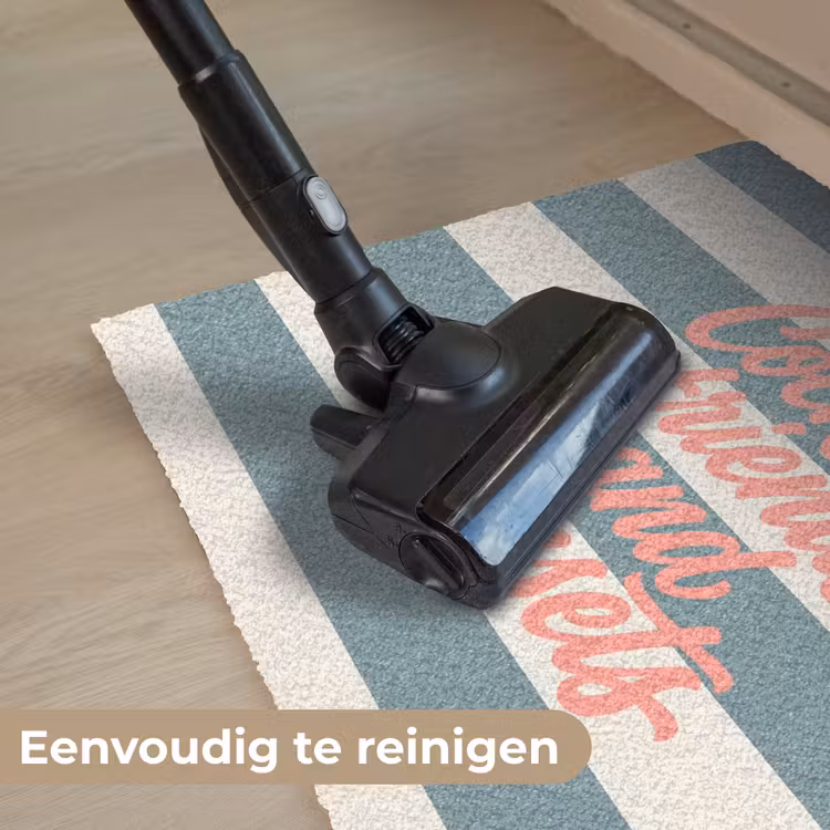 Cocktails - Strepen - Blauw - Koraal Deurmat klein -reinigen_NL
